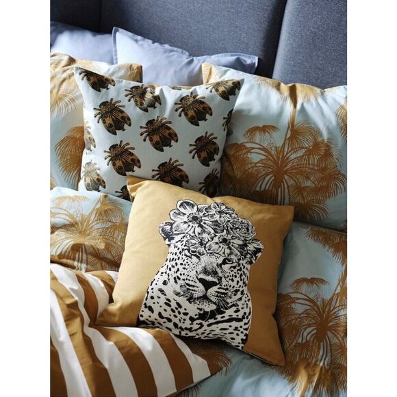 ILEA NÄBBSPINNARE NABBSPINNARE Pillow Cushion Cover, Yellow/Blue (705.429.90)New - Picture 5 of 5